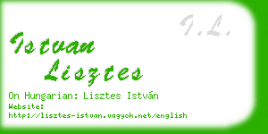 istvan lisztes business card