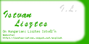 istvan lisztes business card